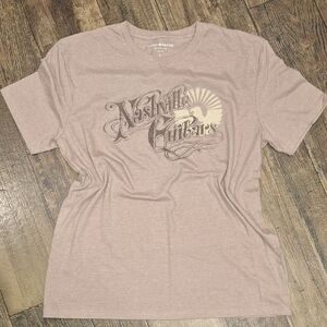 Lucky Brand Nashville Guitars Tee in Soft Brown